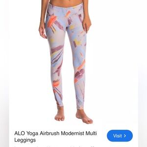 ALO Yoga Abstract Multi-Color Leggings